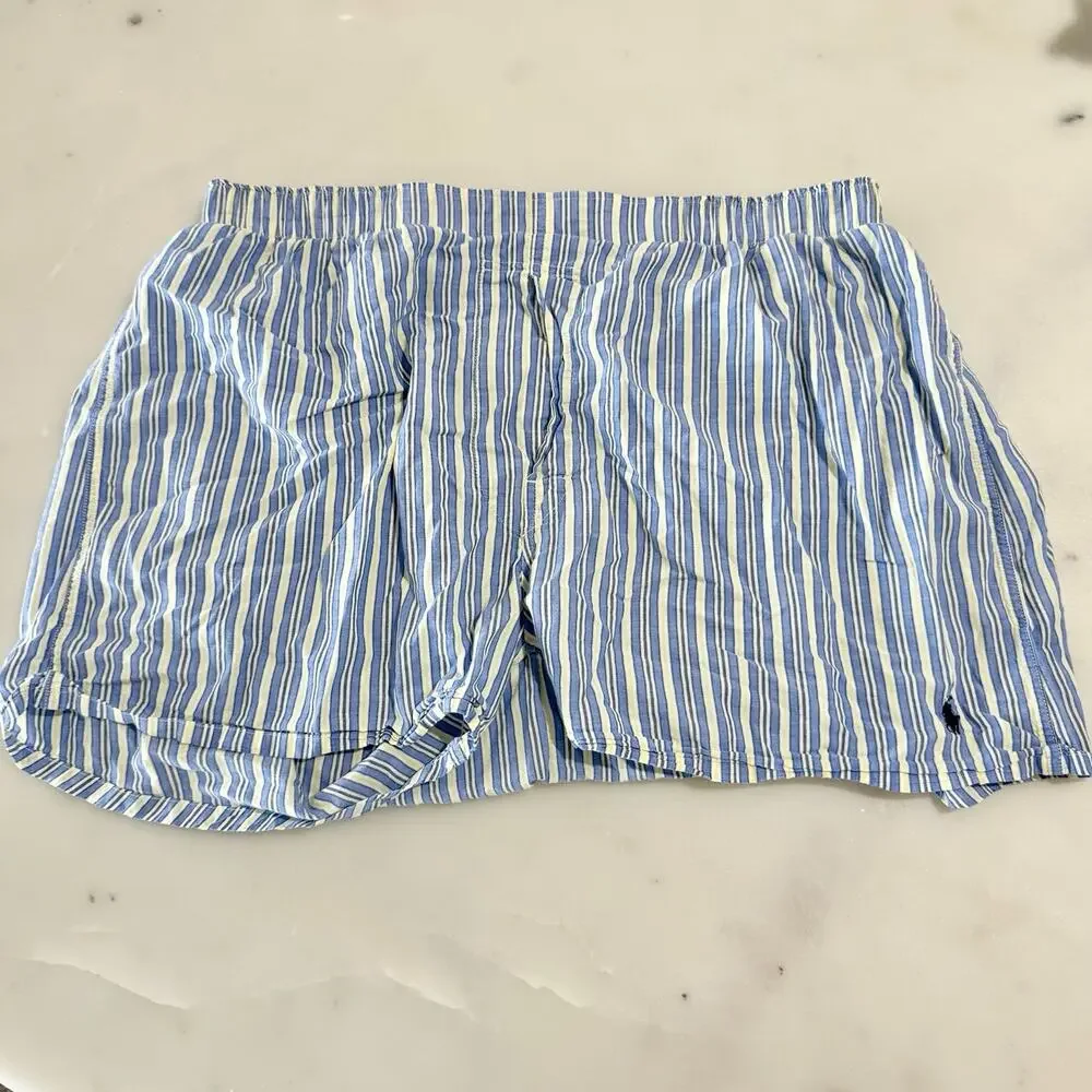 Polo Ralph Lauren Boxer Shorts Mens Large Blue Stripe Lightweight Underwear